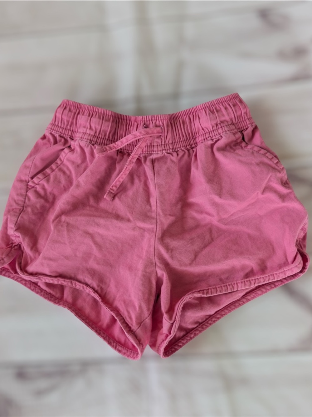 Girls Jumping Beans Shorts Size 8 Cotton Stretch Khaki Pink Cotton drawstring